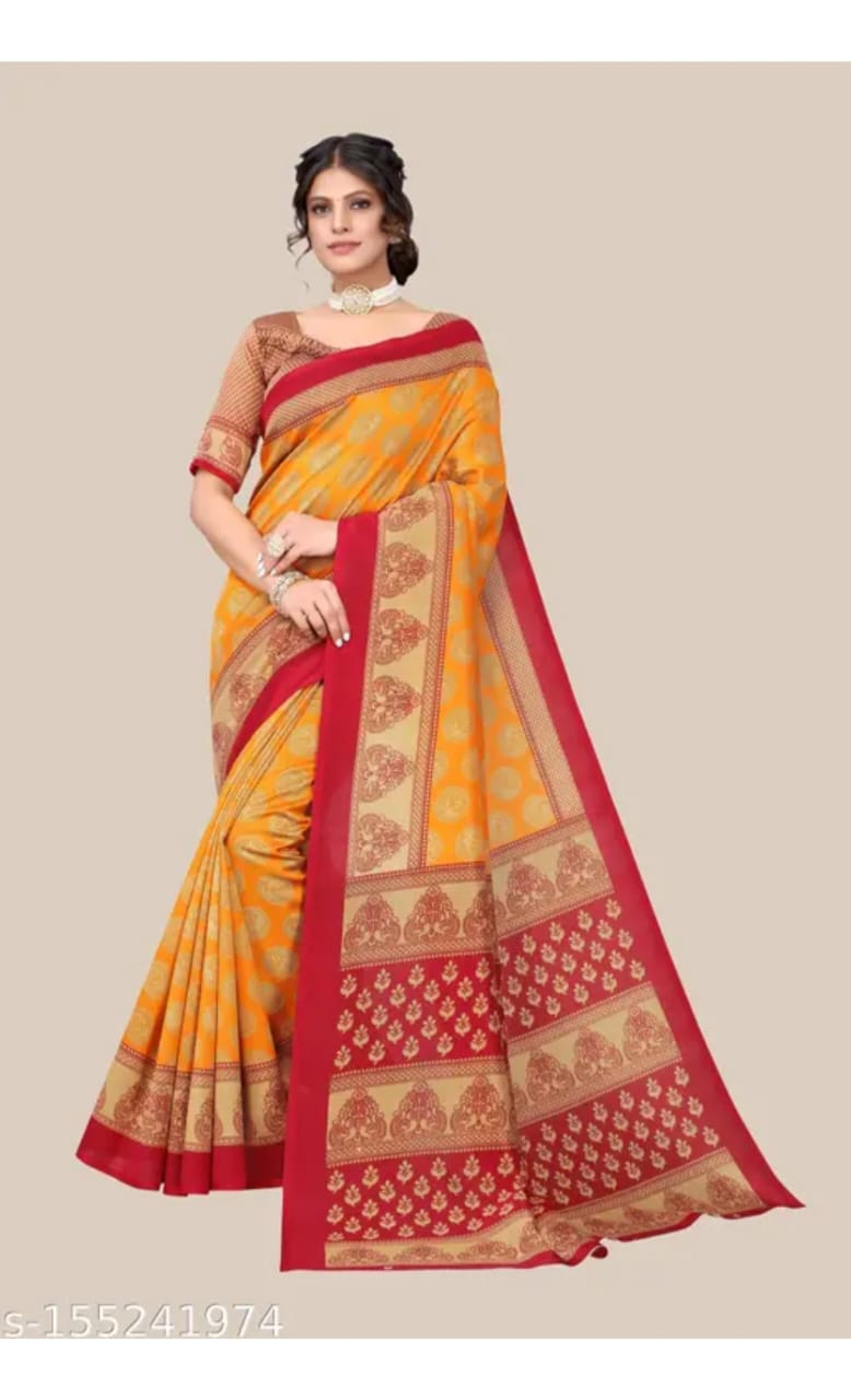 PRINTED SAAREE WITH BLOUCE PIECE