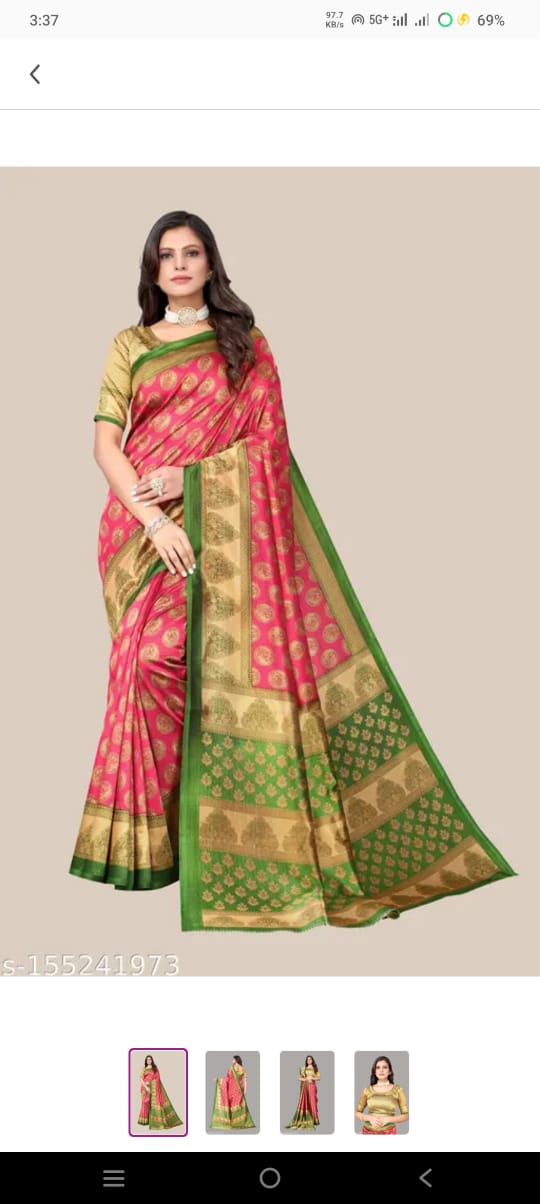 PRINTED SAAREE WITH BLOUCE PIECE