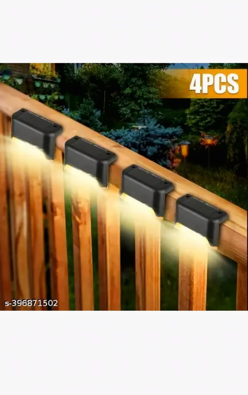 SOLAR DECK LIGHTS OUTDOOR PACK OF 4 PCS