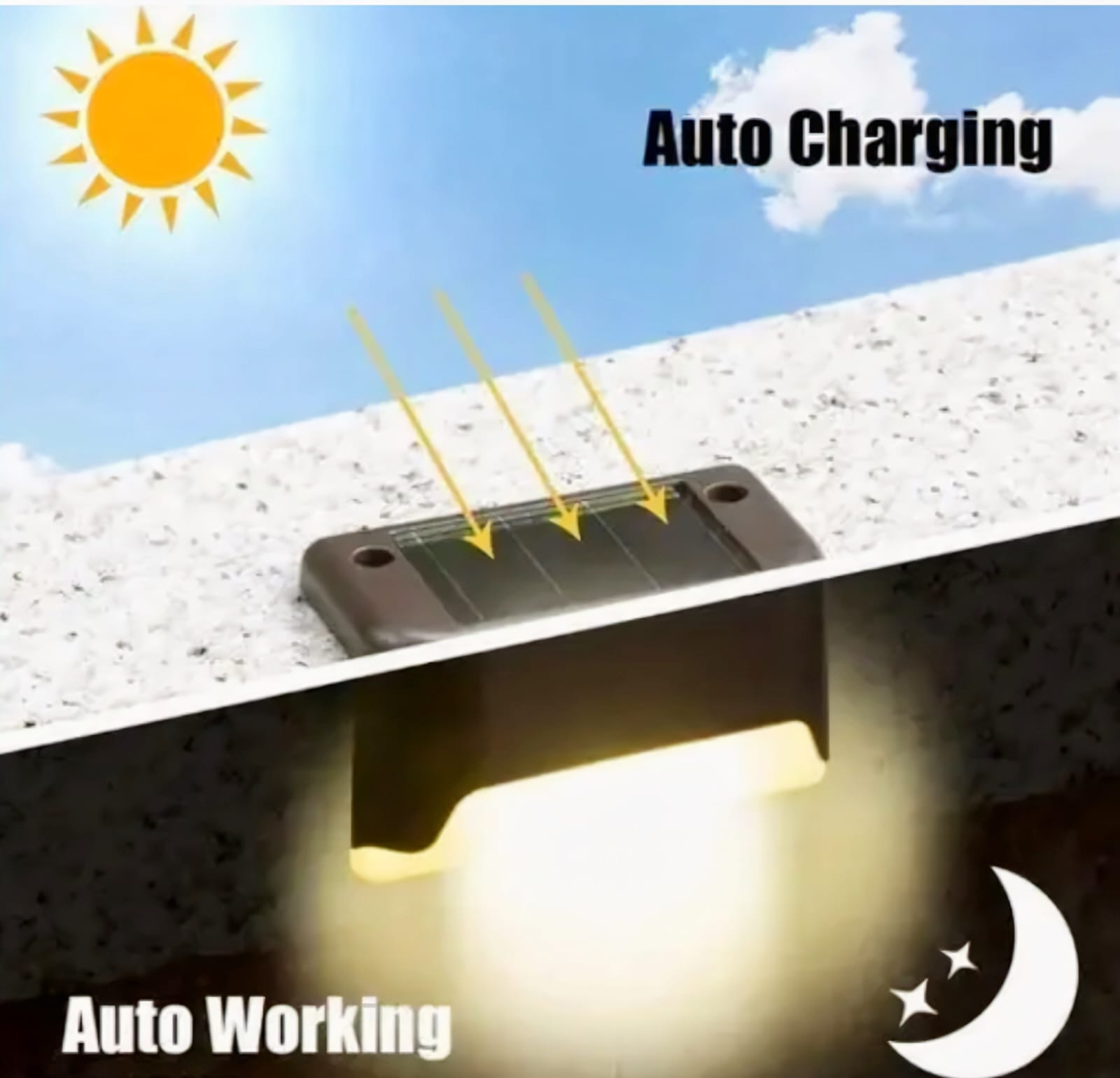 SOLAR DECK LIGHTS OUTDOOR PACK OF 4 PCS